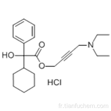 Acide benzèneacétique, a-cyclohexyl-a-hydroxy-, 4- (diéthylamino) -2-butyn-1-yl ester, chlorhydrate CAS 1508-65-2